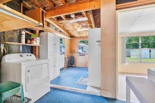 washroom with laundry area and washer / clothes dryer