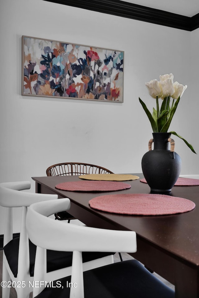view of dining room