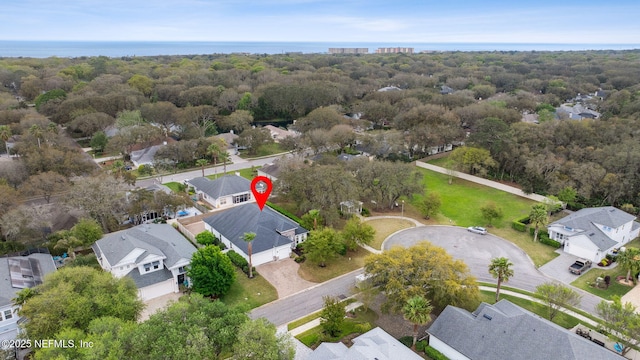 bird's eye view with a residential view