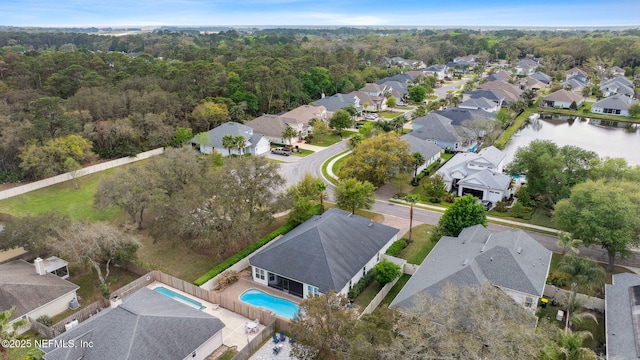 bird's eye view with a residential view
