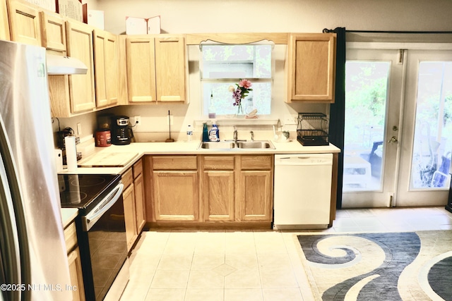 1845 Lago Del Sur Dr, Middleburg, FL 32068 - kitchen featuring stainless steel appliances, a sink, light countertops, and plenty of natural light