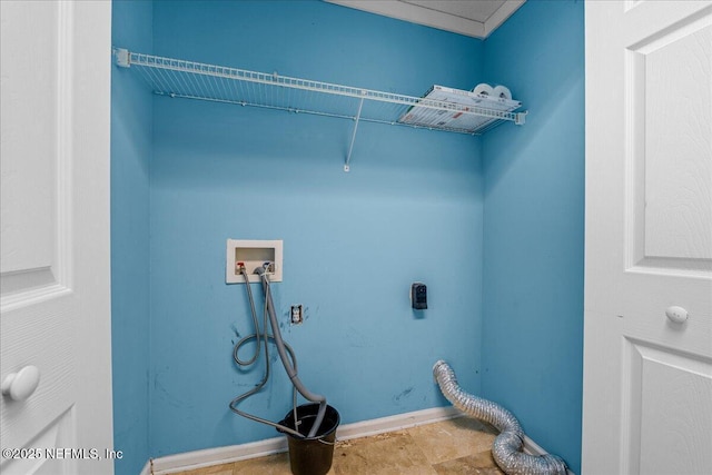 1884 Lake Forest Ln, Fleming Island, FL 32003 - laundry room with baseboards, electric dryer hookup, laundry area, and washer hookup