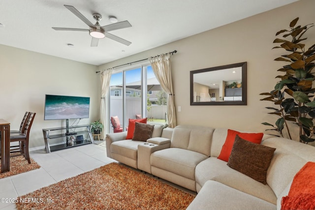 312 Anthony Dr, Jacksonville, FL 32218 - tiled living area with ceiling fan