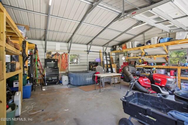 4068 Scenic Dr, Middleburg, FL 32068 - garage with metal wall