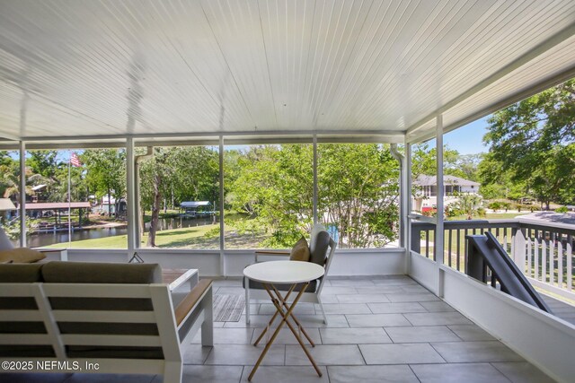 4068 Scenic Dr, Middleburg, FL 32068 - sunroom featuring a water view
