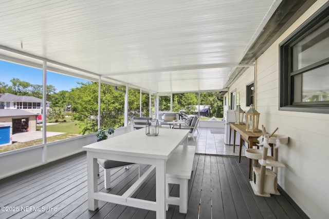4068 Scenic Dr, Middleburg, FL 32068 - sunroom featuring outdoor dining space