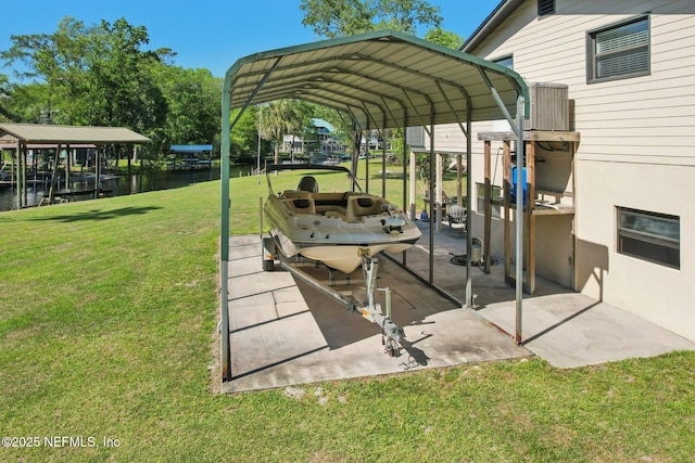 4068 Scenic Dr, Middleburg, FL 32068 - exterior space with a water view and a detached carport