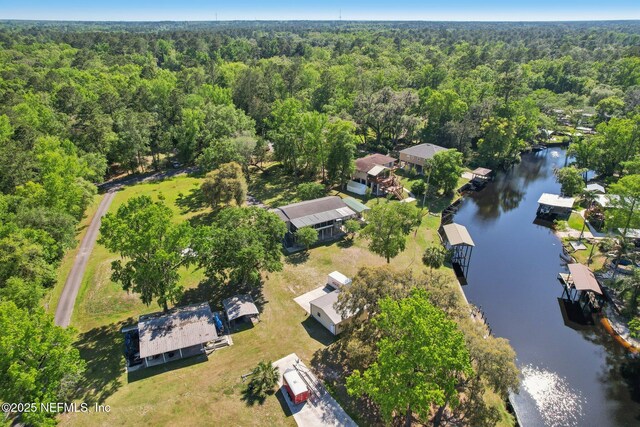 4068 Scenic Dr, Middleburg, FL 32068 - bird's eye view with a forest view and a water view