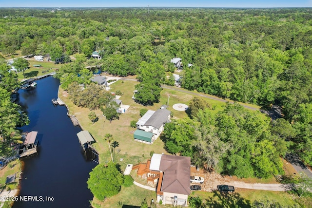 4068 Scenic Dr, Middleburg, FL 32068 - birds eye view of property with a wooded view and a water view