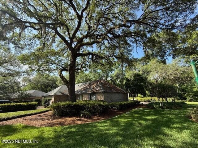 12186 Dividing Oaks Trl W, Jacksonville, FL 32223 - view of side of home featuring a lawn