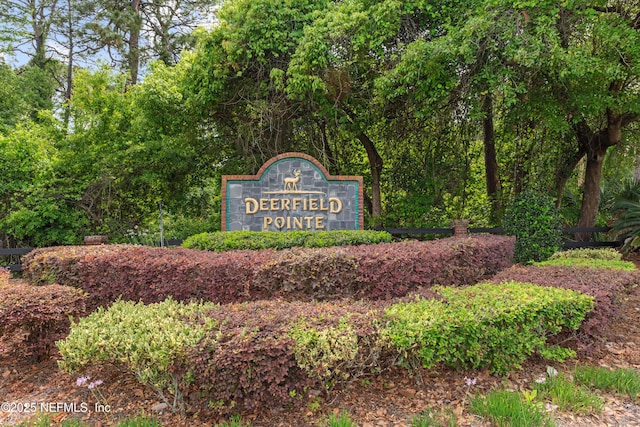 view of community sign