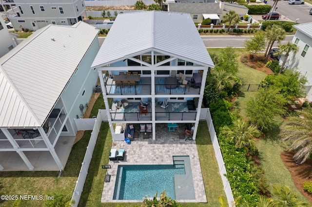 548 Sea Island Dr, Fernandina Beach, FL 32034 - aerial view of residential area featuring a pool area