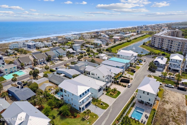 548 Sea Island Dr, Fernandina Beach, FL 32034 - aerial perspective of suburban area featuring a nearby body of water and a pool area