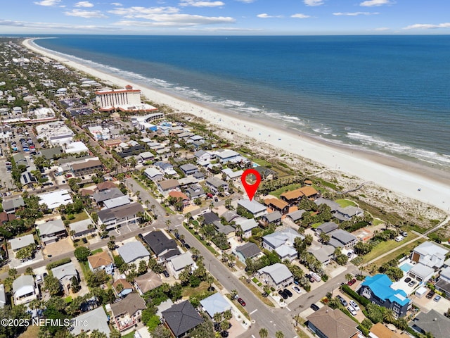 111 Cherry St, Neptune Beach, FL 32266 - birds eye view of property featuring a view of the beach and a water view