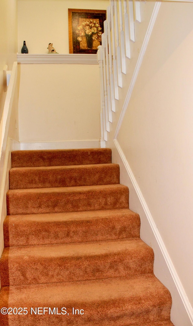 view of stairway