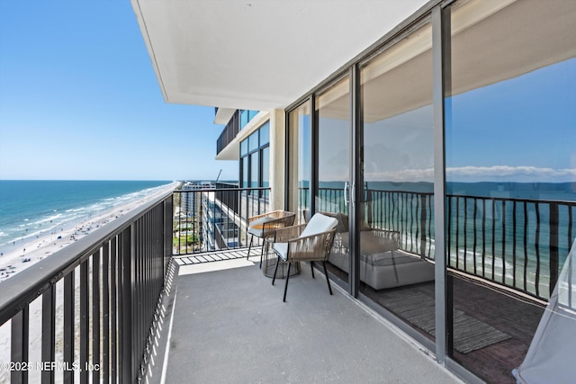 1301 1st St S Unit 1507, Jacksonville Beach, FL 32250 - balcony with a beach view and a water view