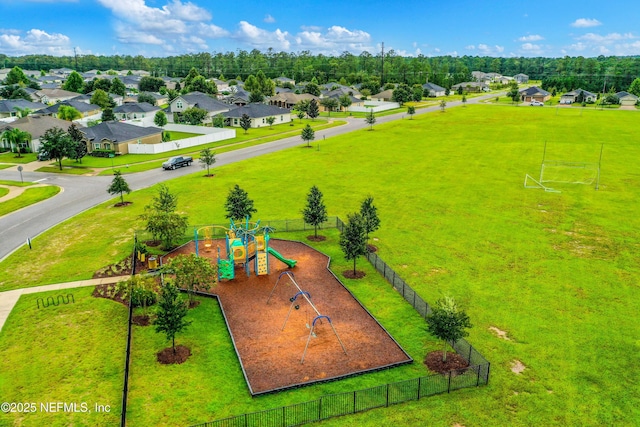 birds eye view of property featuring a residential view