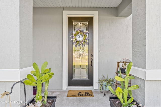 view of doorway to property