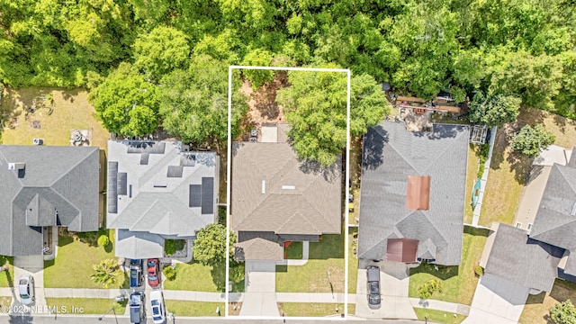 aerial view with a residential view