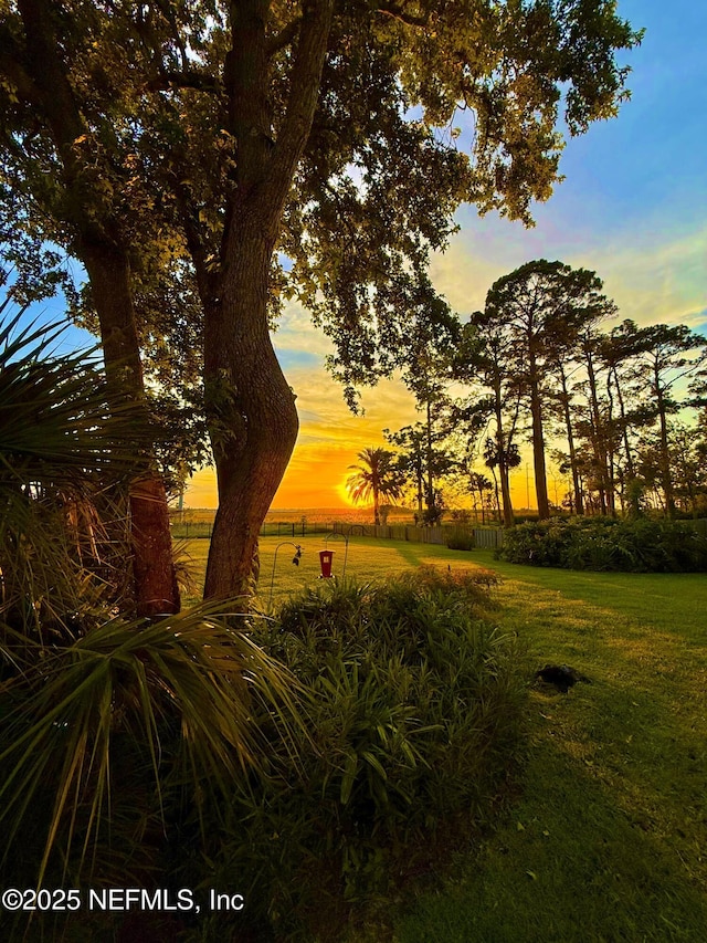 2046 Marye Brant Loop S, Neptune Beach, FL 32266 - yard at dusk with a lawn