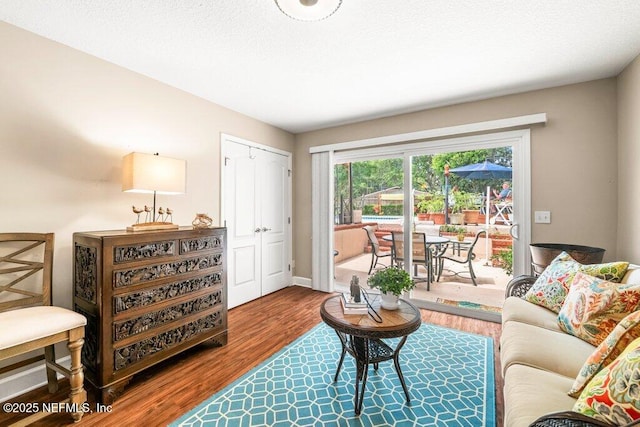 living room featuring wood finished floors