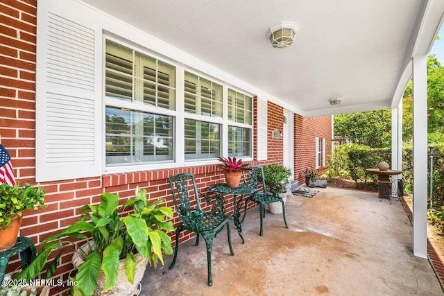 view of patio / terrace featuring covered porch