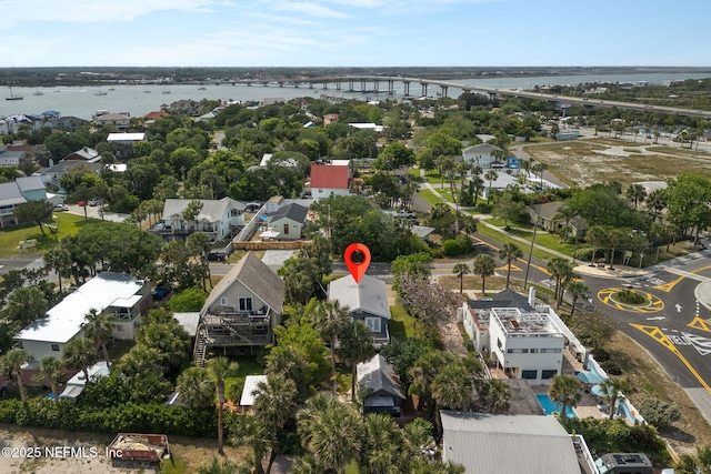 2740 Loja St, Saint Augustine, FL 32084 - drone / aerial view with a water view and a residential view