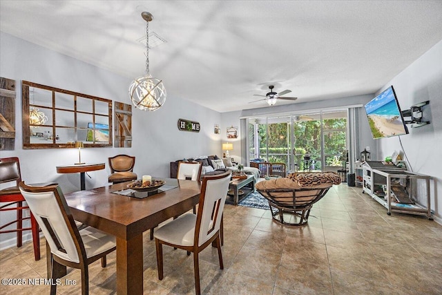 13529 Stone Pond Dr, Jacksonville, FL 32224 - dining room featuring a ceiling fan