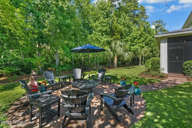 36 Preserve Island Cir, Ponte Vedra Beach, FL 32082 - view of patio with a fire pit