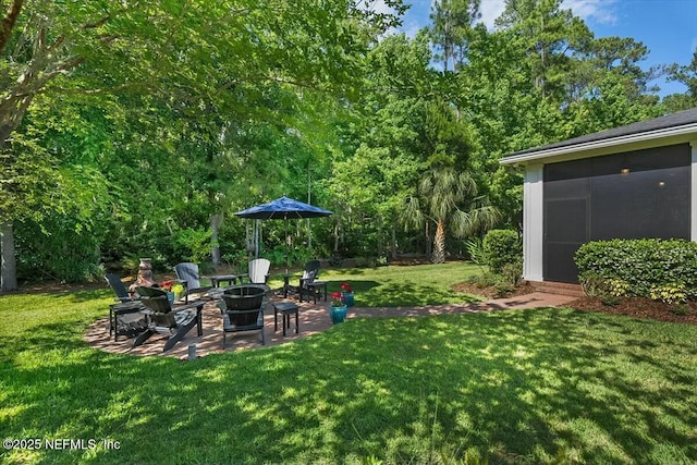 36 Preserve Island Cir, Ponte Vedra Beach, FL 32082 - view of yard featuring a fire pit and a patio area