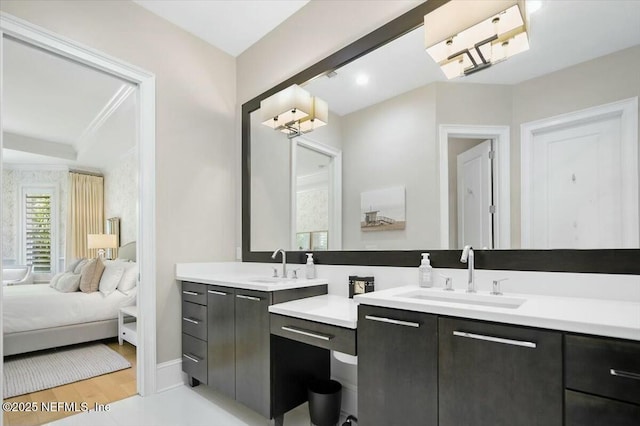 36 Preserve Island Cir, Ponte Vedra Beach, FL 32082 - full bathroom featuring two vanities, wood finished floors, ensuite bath, and a sink