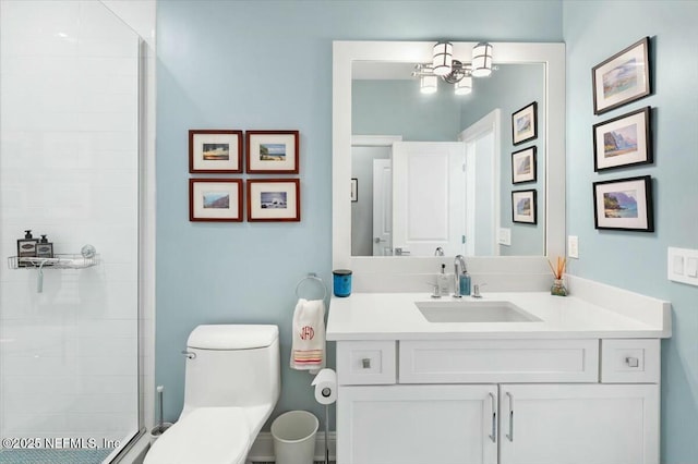 36 Preserve Island Cir, Ponte Vedra Beach, FL 32082 - bathroom featuring a stall shower, toilet, and vanity