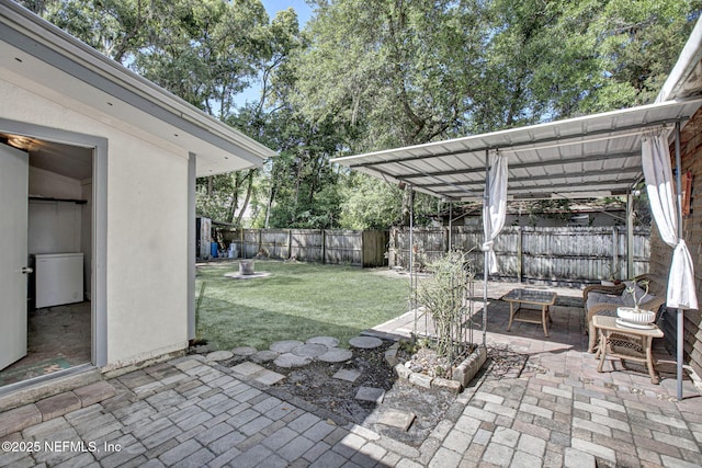 view of patio / terrace featuring a fenced backyard