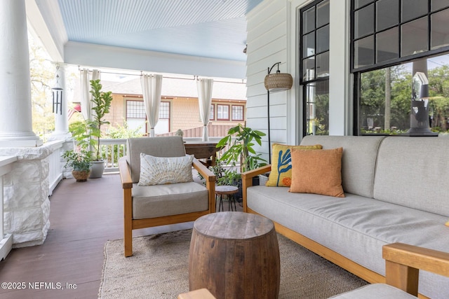 view of sunroom