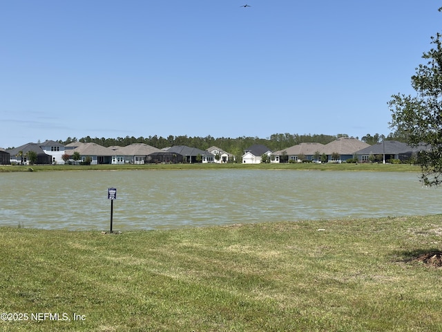 view of water feature featuring a residential view