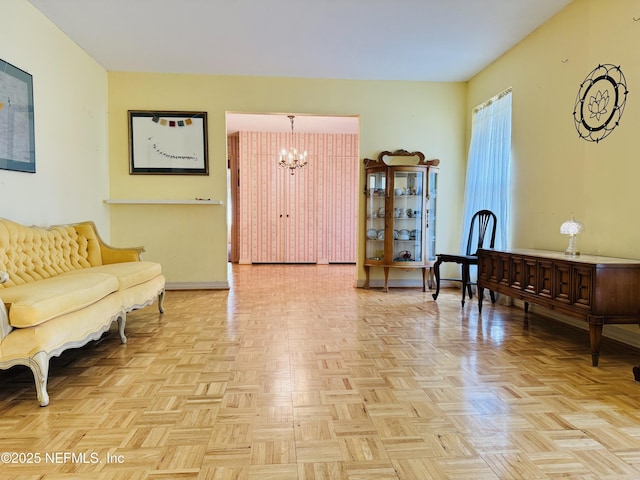 3715 Rustic Ln, Jacksonville, FL 32217 - living area with a chandelier