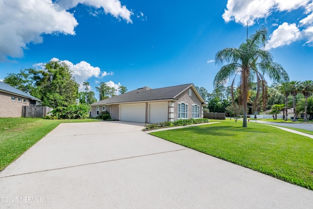 3099 Five Oaks Ln, Green Cove Springs, FL 32043 - ranch-style house with driveway, a garage, and stucco siding