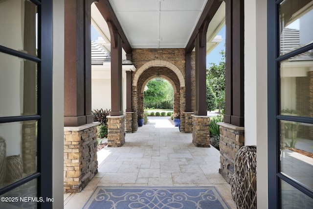 view of patio with covered porch