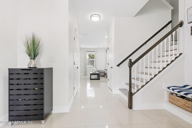206 Woodland Greens Dr, Ponte Vedra, FL 32081 - foyer with baseboards, recessed lighting, and stairs