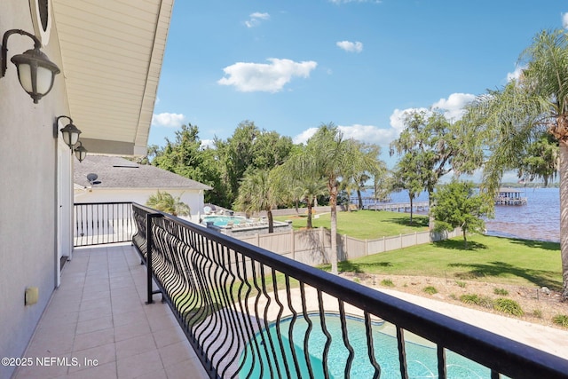 1833 N Lakeshore Dr, Fleming Island, FL 32003 - balcony featuring a water view