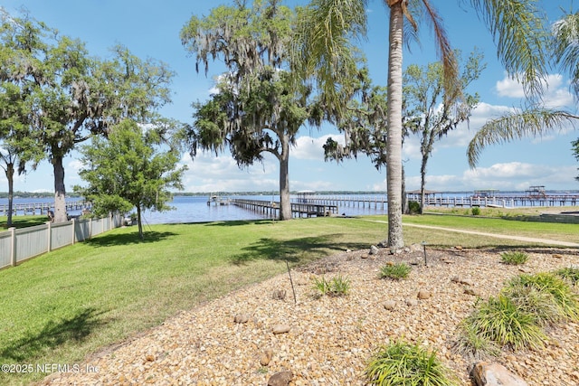 1833 N Lakeshore Dr, Fleming Island, FL 32003 - view of yard with a water view and fence