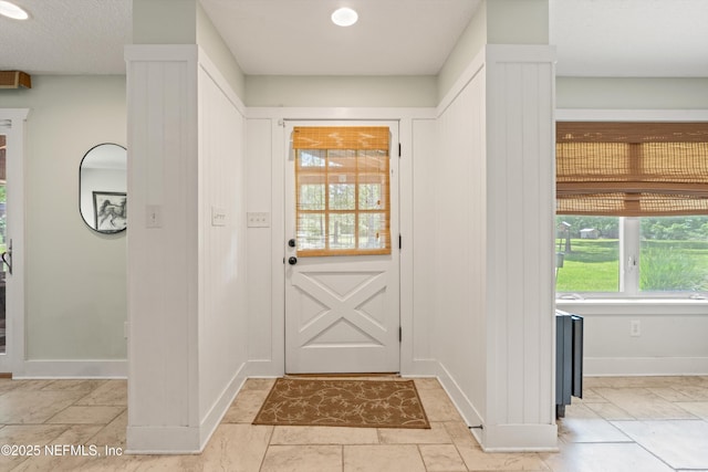 entryway with baseboards