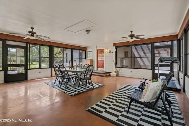 view of sunroom