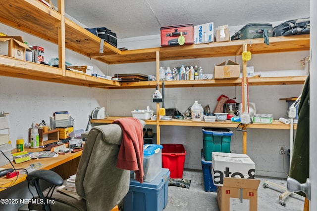 view of storage area
