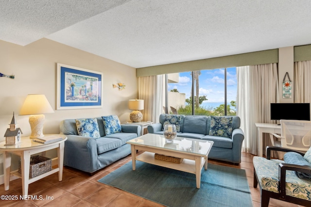 1029 Captains Court Dr Unit 1029, Fernandina Beach, FL 32034 - tiled living room with a textured ceiling