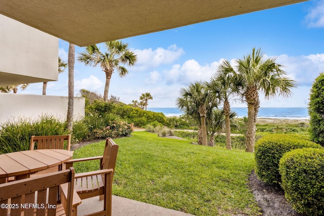 1029 Captains Court Dr Unit 1029, Fernandina Beach, FL 32034 - view of grassy yard featuring view of water and beach