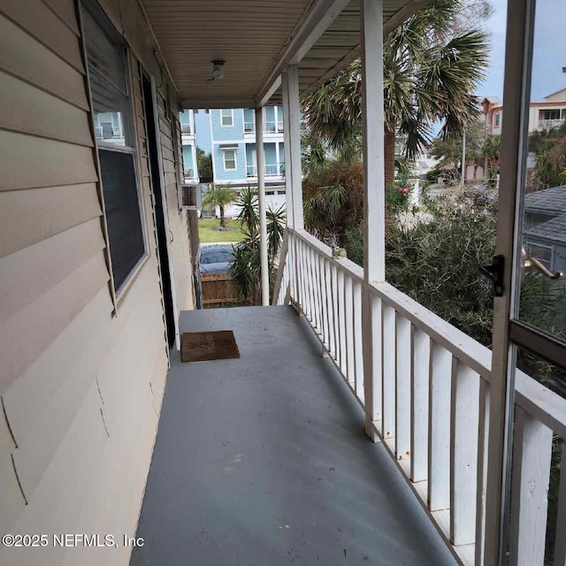 exterior space with covered porch