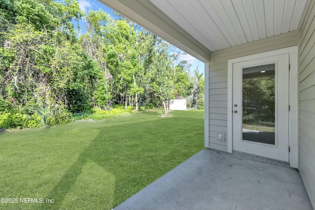 view of yard featuring a patio area
