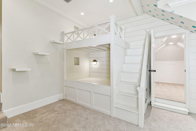 6230 Highlands Ct, Ponte Vedra Beach, FL 32082 - bathroom with crown molding, recessed lighting, and baseboards