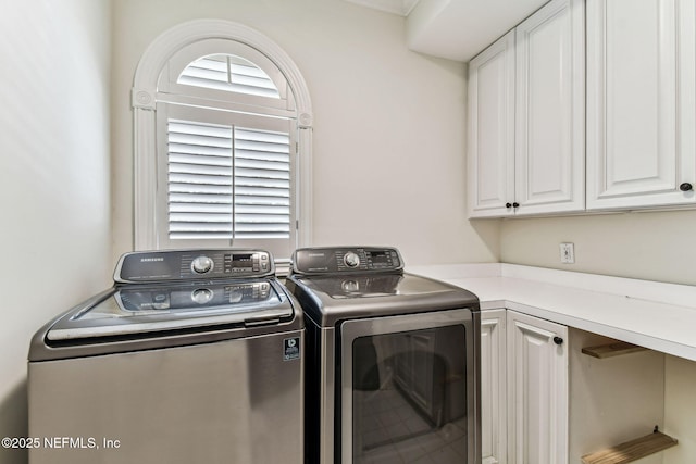6230 Highlands Ct, Ponte Vedra Beach, FL 32082 - laundry room featuring washing machine and dryer and cabinet space